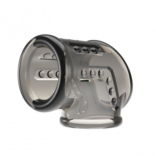 Дымчатая насадка на пенис и мошонку - Baile - в Находке купить с доставкой