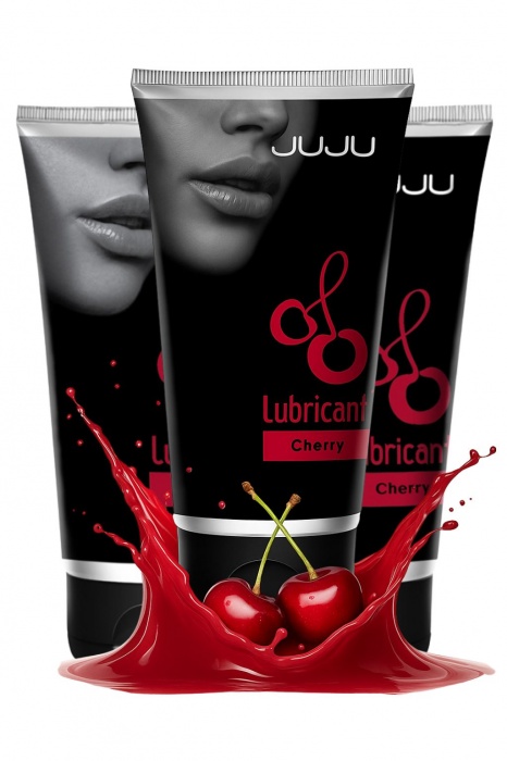 Набор из 3 съедобных лубрикантов JUJU со вкусом вишни - JuJu - купить с доставкой в Находке