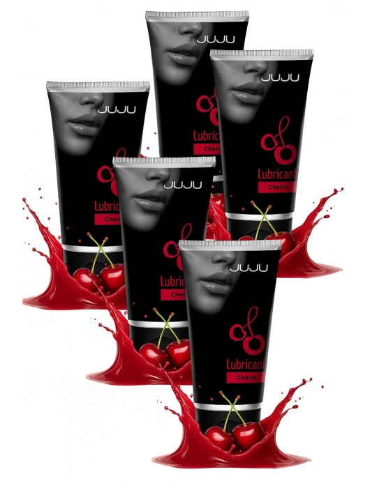 Набор из 5 съедобных лубрикантов JUJU со вкусом вишни - JuJu - купить с доставкой в Находке