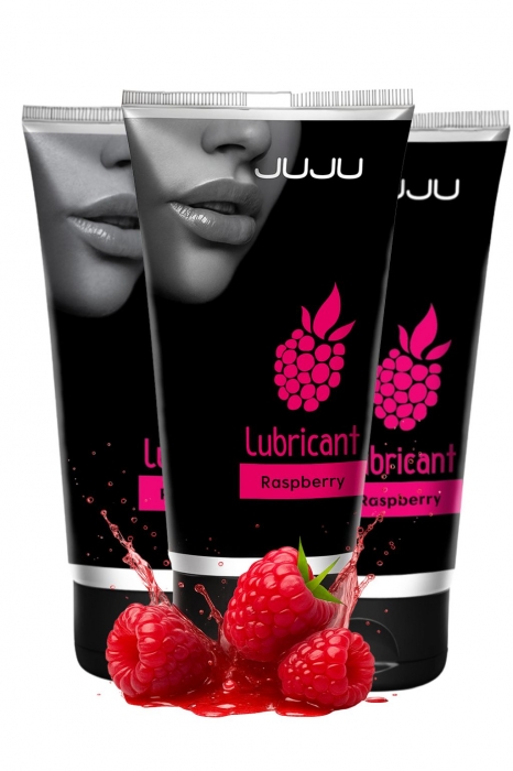 Набор из 3 съедобных лубрикантов JUJU со вкусом малины - JuJu - купить с доставкой в Находке