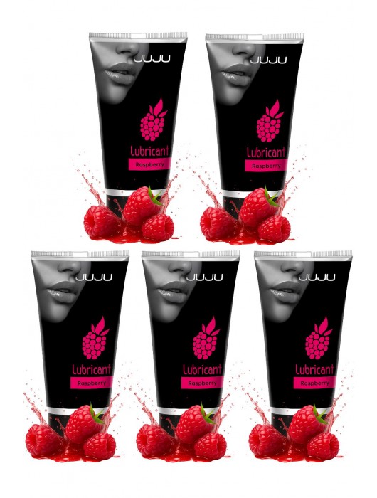 Набор из 5 съедобных лубрикантов JUJU со вкусом малины - JuJu - купить с доставкой в Находке