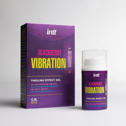 Стимулирующий гель с эффектом вибрации Blackberry Vibration - 15 мл. - INTT - купить с доставкой в Находке