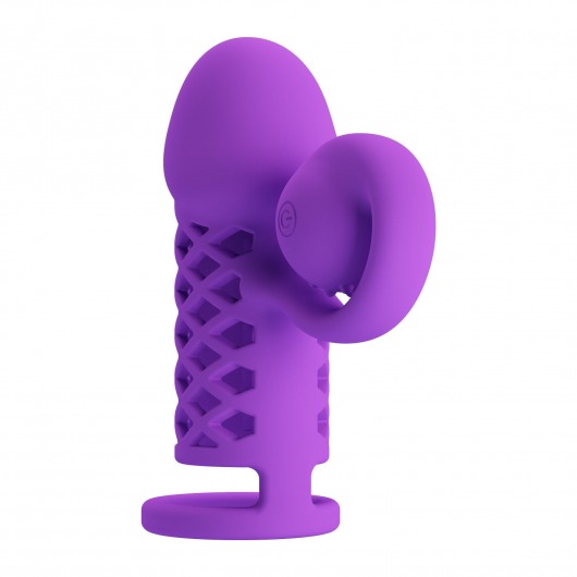 Фиолетовая вибронасадка с клиторальным отростком Harden - Baile - в Находке купить с доставкой