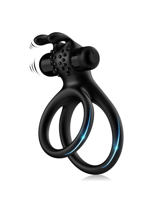 Черное эрекционное виброкольцо с подхватом мошонки Stay Hard - Boys of Toys - в Находке купить с доставкой