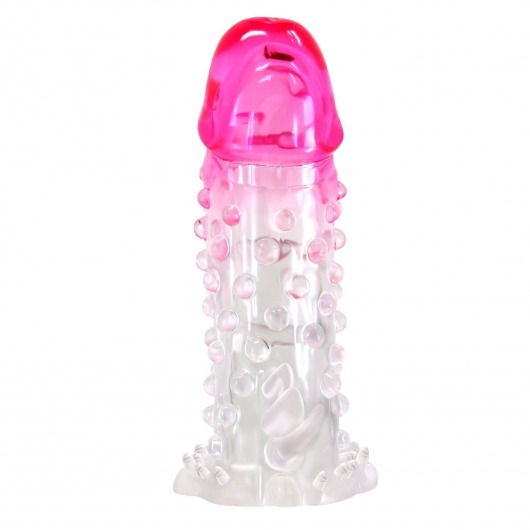 Прозрачно-розовая насадка на пенис Wilford - 13,5 см. - Baile - в Находке купить с доставкой