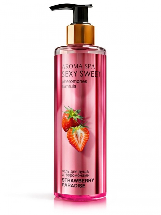Гель для душа с феромонами и ароматом клубники Strawberry Paradise - 200 мл. -  - Магазин феромонов в Находке