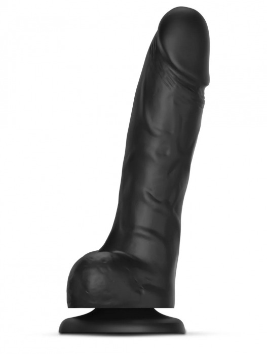 Черный фаллоимитатор Sliding Skin Realistic Dildo XL с подвижной кожей - 19 см. - Strap-on-me