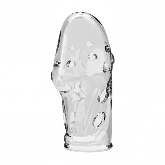 Прозрачная насадка на пенис Booker - 8 см. - Baile - в Находке купить с доставкой