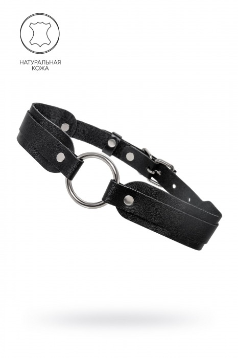 Черный кожаный чокер-ошейник со скруглёнными углами - Pecado - купить с доставкой в Находке