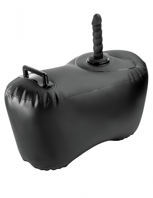 Черное надувное кресло с платформой для фиксации дилдо Body Dock Inflatable Love Seat - Pipedream - купить с доставкой в Находке