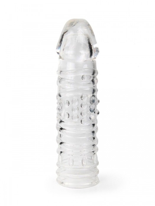 Прозрачная закрытая насадка на пенис - 17 см. - Sex Expert - в Находке купить с доставкой