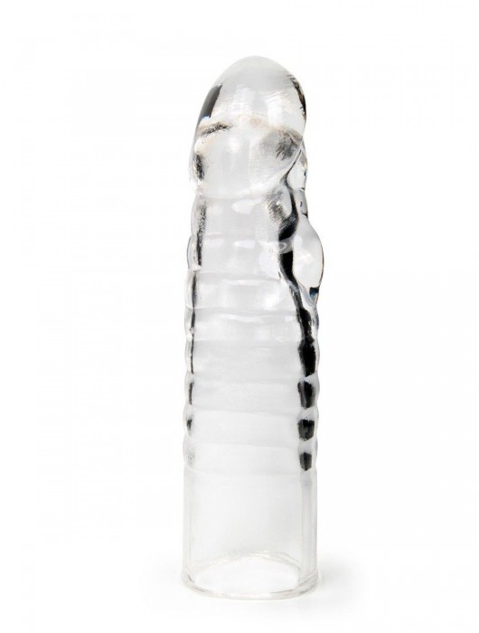 Прозрачная закрытая насадка на член - 15 см. - Sex Expert - в Находке купить с доставкой