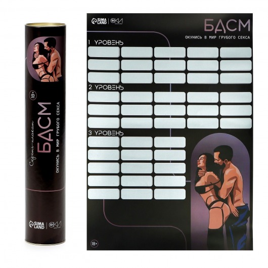 Плакат для двоих со скретч-слоем «БДСМ» - Сима-Ленд - купить с доставкой в Находке