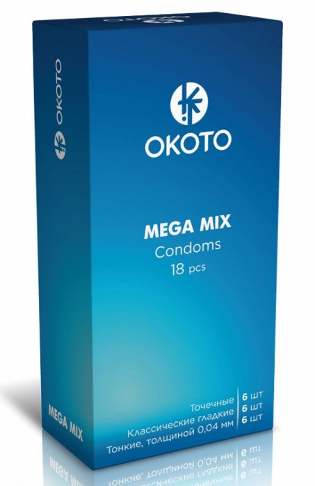 Презервативы OKOTO Mega Mix - 18 шт. - Sitabella - купить с доставкой в Находке