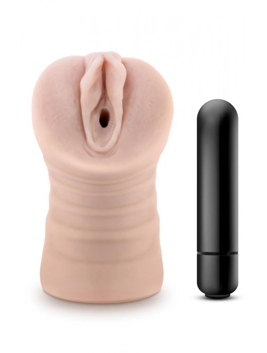 Телесный мастурбатор-вагина Ayumi с вибрацией - Blush Novelties - в Находке купить с доставкой