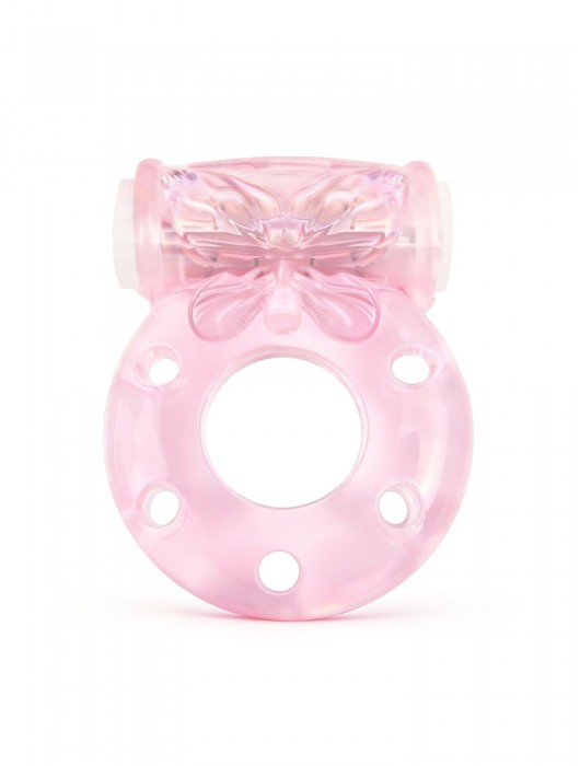 Розовое эрекционное виброкольцо с бабочкой - 1137 - в Находке купить с доставкой
