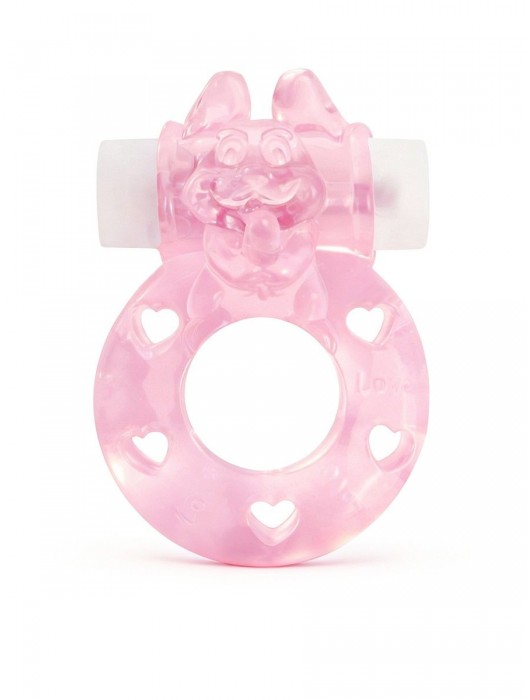 Розовое эрекционное виброкольцо в форме зайчика - 1137 - в Находке купить с доставкой
