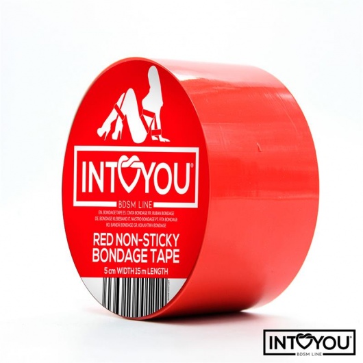 Красный скотч для фиксации Non-Sticky Bondage Tape - 15 м. - Intoyou - купить с доставкой в Находке
