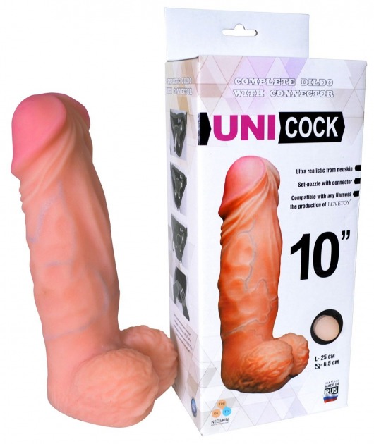 Фаллическая насадка Харнесс UNICOCK 10  - 25 см. - LOVETOY (А-Полимер) - купить с доставкой в Находке