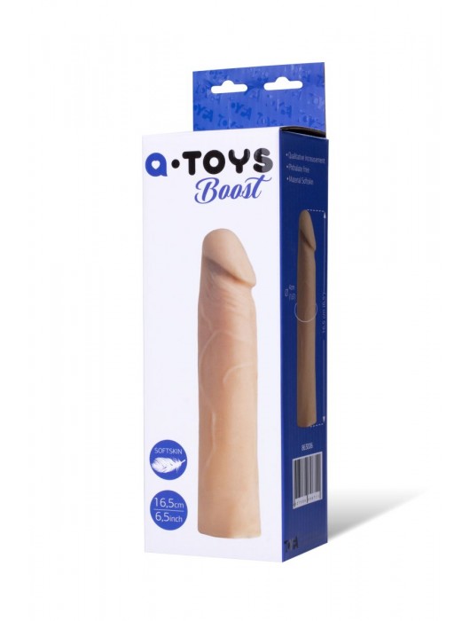 Реалистичная насадка с ярко выраженной головкой - 16,5 см. - A-toys - в Находке купить с доставкой