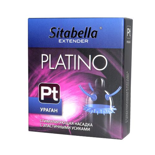 Стимулирующая насадка с усиками и шипиками Platino  Ураган - Sitabella - купить с доставкой в Находке