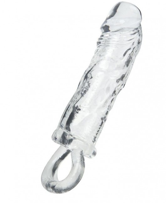 Прозрачная насадка с петлёй для фиксации - 14 см. - ToyFa - в Находке купить с доставкой