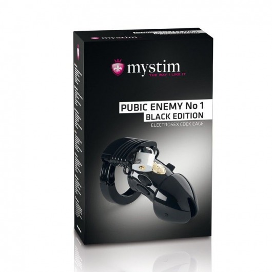 Пояс верности с электростимуляцией Mystim Pubic Enemy No1 Black Edition - MyStim - купить с доставкой в Находке