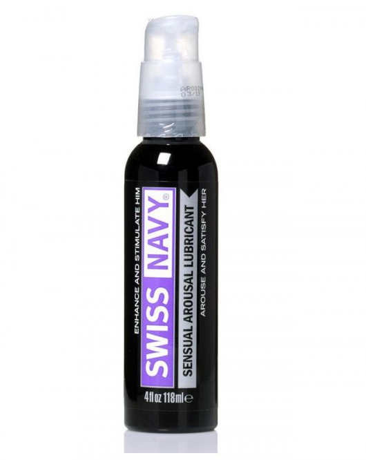 Возбуждающий гель-лубрикант на водной основе Sensual Arousal Lubricant  - 118 мл. - Swiss navy - купить с доставкой в Находке