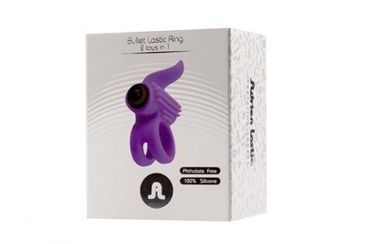 Эрекционное кольцо с подхватом мошонки и стимуляцией клитора Bullet Lastic Ring - Adrien Lastic - в Находке купить с доставкой