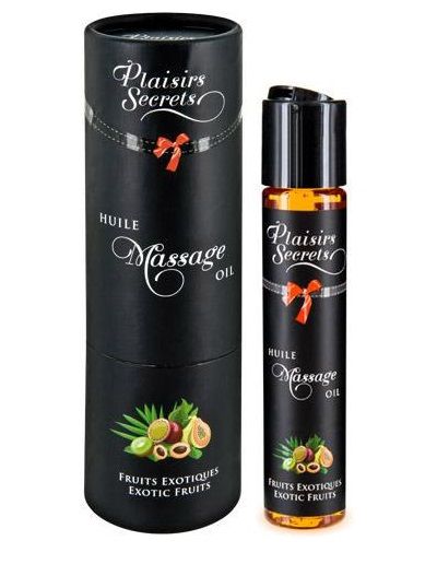 Массажное масло с ароматом экзотических фруктов Huile de Massage Gourmande Fruits Exotiques - 59 мл. - Plaisir Secret - купить с доставкой в Находке