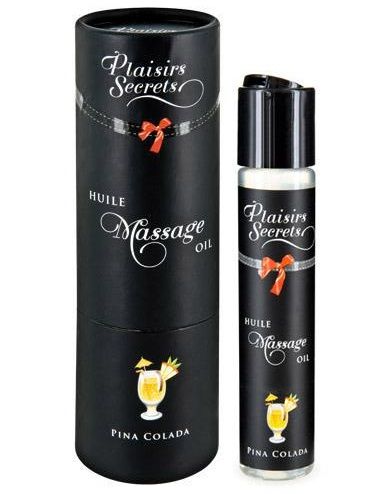 Массажное масло с ароматом пина колады Huile de Massage Gourmande Pina Colada - 59 мл. - Plaisir Secret - купить с доставкой в Находке