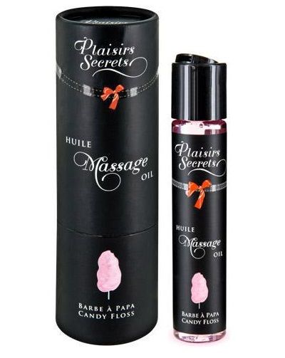 Массажное масло с ароматом сладкой ваты Huile de Massage Gourmande Barbe à Papa - 59 мл. - Plaisir Secret - купить с доставкой в Находке
