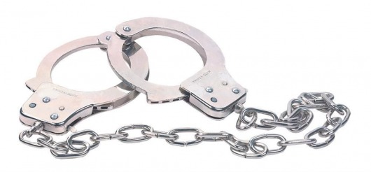 Наручники из металла с длинной цепочкой CHROME HANDCUFFS METAL HANDCUFFS W. KEY - NMC - купить с доставкой в Находке