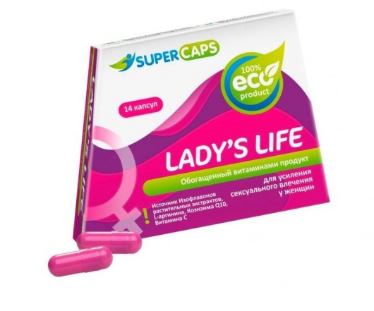 Возбуждающие капсулы Ladys Life - 14 капсул (0,35 гр.) - SuperCaps - купить с доставкой в Находке