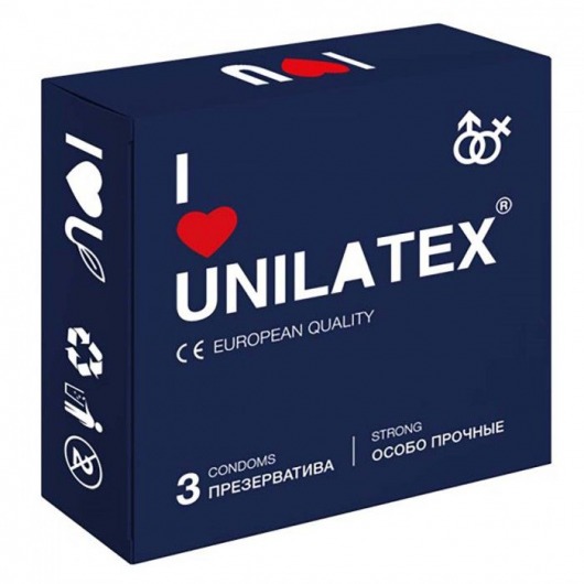Ультрапрочные презервативы Unilatex Extra Strong - 3 шт. - Unilatex - купить с доставкой в Находке