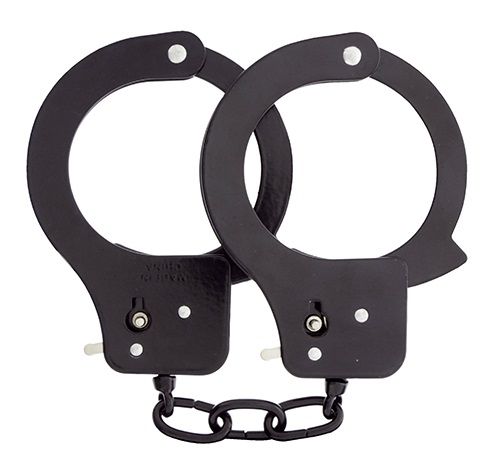 Чёрные наручники из листового металла BONDX METAL CUFFS BLACK - Dream Toys - купить с доставкой в Находке