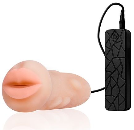 Мастурбатор-ротик с вибрацией REALSTUFF VIBRATING MASTURBATOR MOUTH - Dream Toys - в Находке купить с доставкой