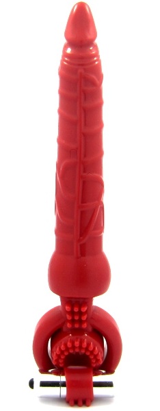 Красная вибронасадка с анальным стимулятором - ToyFa - в Находке купить с доставкой