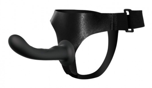 Страпон с изогнутой головкой Ultra Harness Curvy Dildo - 15,8 см. - Baile - купить с доставкой в Находке