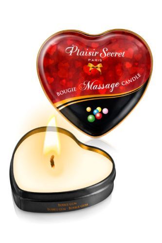 Массажная свеча с ароматом бубль-гума Bougie Massage Candle - 35 мл. - Plaisir Secret - купить с доставкой в Находке
