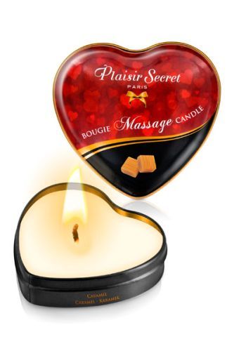 Массажная свеча с ароматом карамели Bougie Massage Candle - 35 мл. - Plaisir Secret - купить с доставкой в Находке