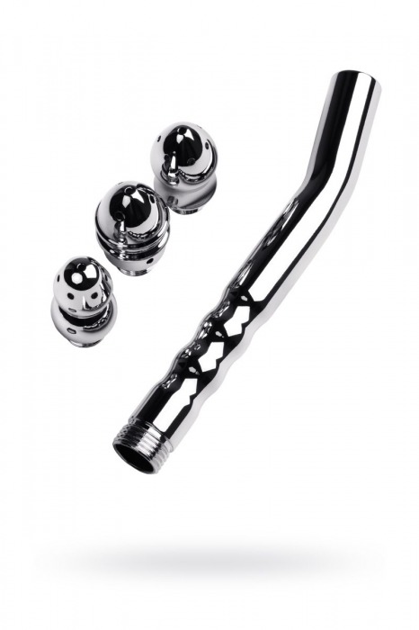 Металлический анальный душ с тремя насадками - ToyFa - купить с доставкой в Находке