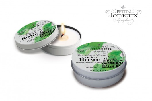 Массажная свеча Petits Joujoux Rome с ароматом грейпфрута и бергамота - 33 гр. - MyStim - купить с доставкой в Находке