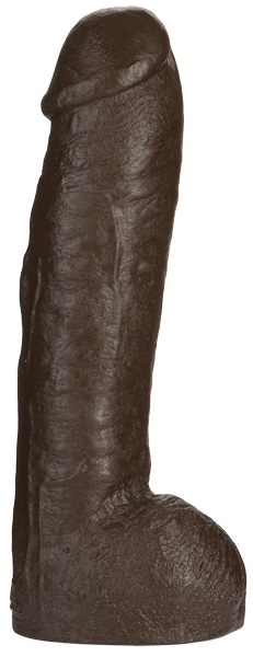 Большая насадка для трусиков Vac-U-Lock Realistic Hung - 31,7 см. - Doc Johnson - купить с доставкой в Находке