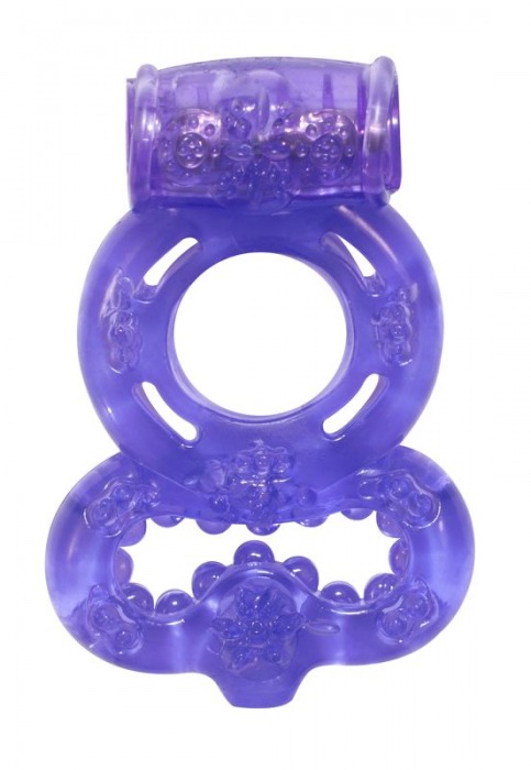Фиолетовое эрекционное кольцо Rings Treadle с подхватом - Lola Games - в Находке купить с доставкой