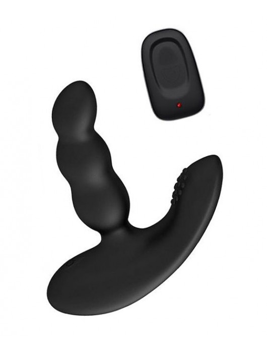 Черный силиконовый стимулятор простаты Levett Nitoc с пультом ДУ - Levett - в Находке купить с доставкой