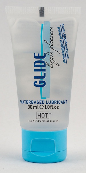 Интимная смазка на водной основе Glide - 30 мл. - HOT - купить с доставкой в Находке