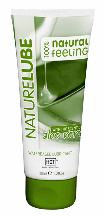 Смазка на водной основе с алоэ вера Nature Lube - 30 мл. - HOT - купить с доставкой в Находке