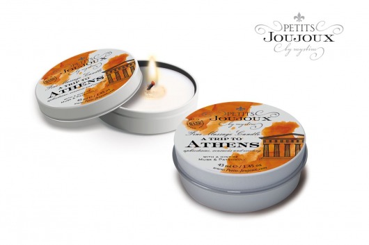 Массажная свеча Petits Joujoux Athens с ароматом муската и пачули - 33 гр. - MyStim - купить с доставкой в Находке