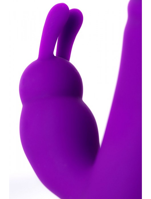 Фиолетовый вибратор JOS TATY с пульсирующими шариками - 21,5 см. - JOS